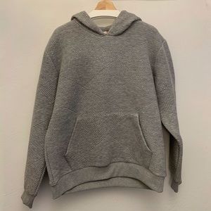 NWT Zara Man Gray Quilted Hoodie